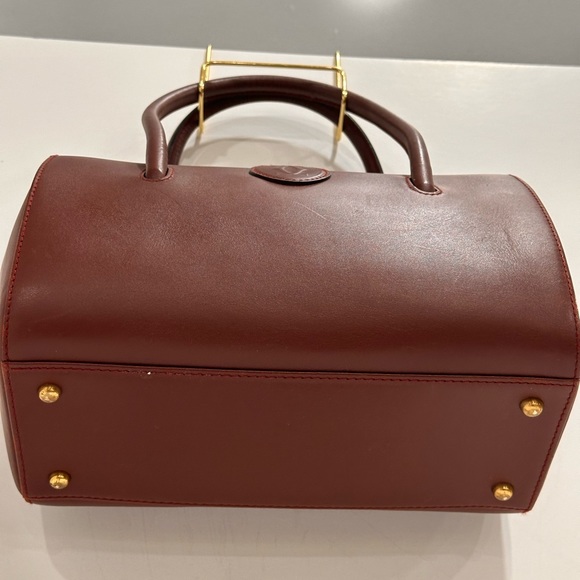 ---SOLD---Vintage Cartier Handbag. Burgandy. Leather - Picture 2 of 15